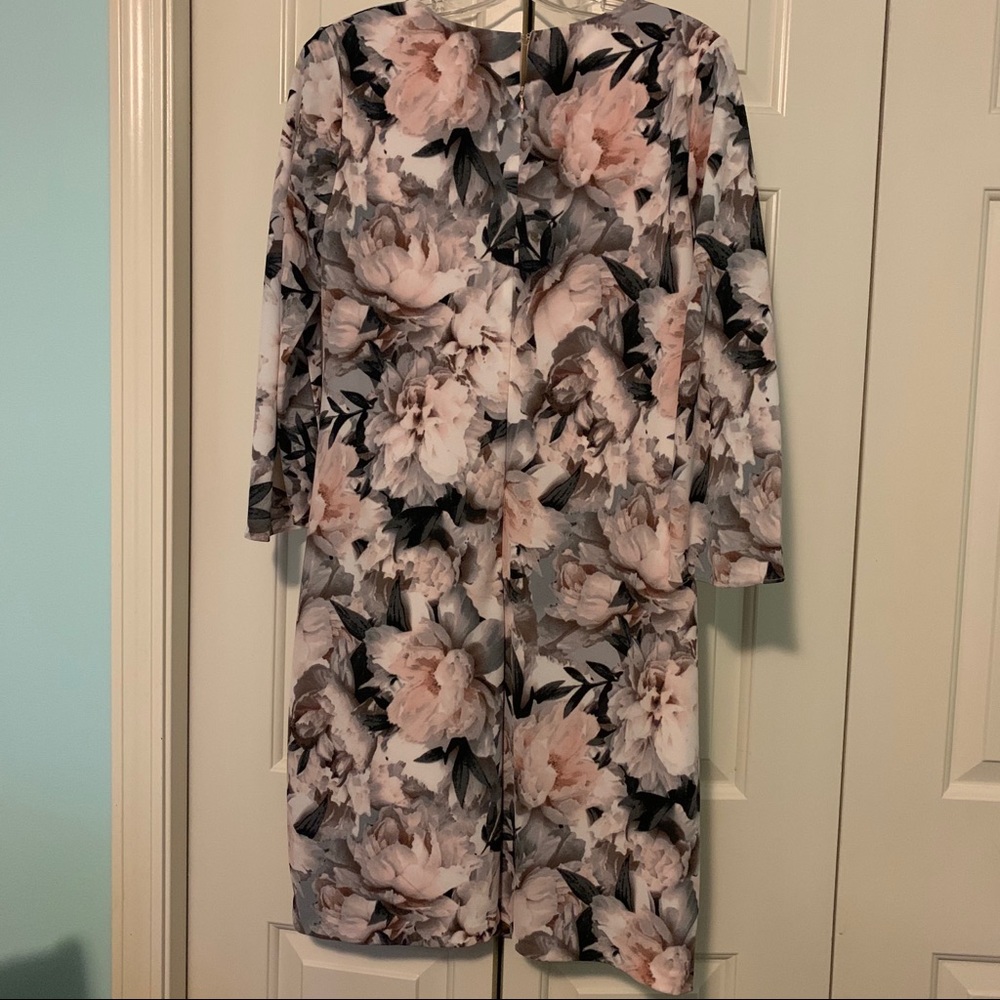 Calvin Klein pink and black floral sheath dress - Picture 5 of 5